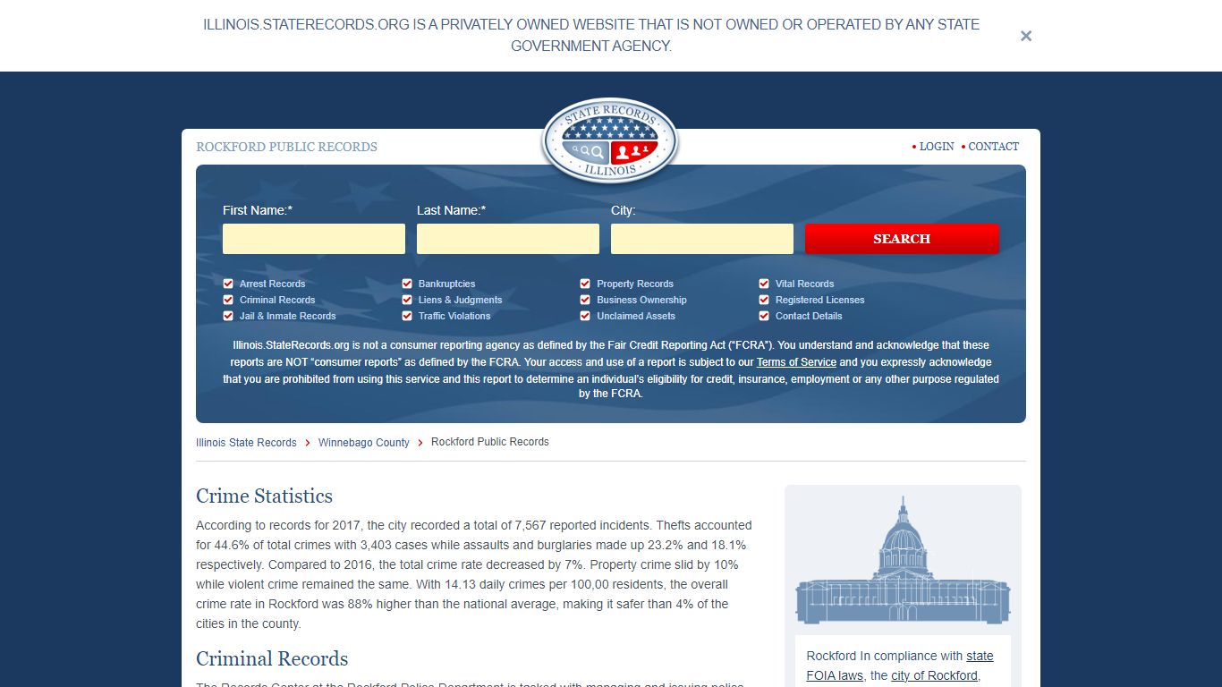 Rockford Arrest and Public Records | Illinois.StateRecords.org