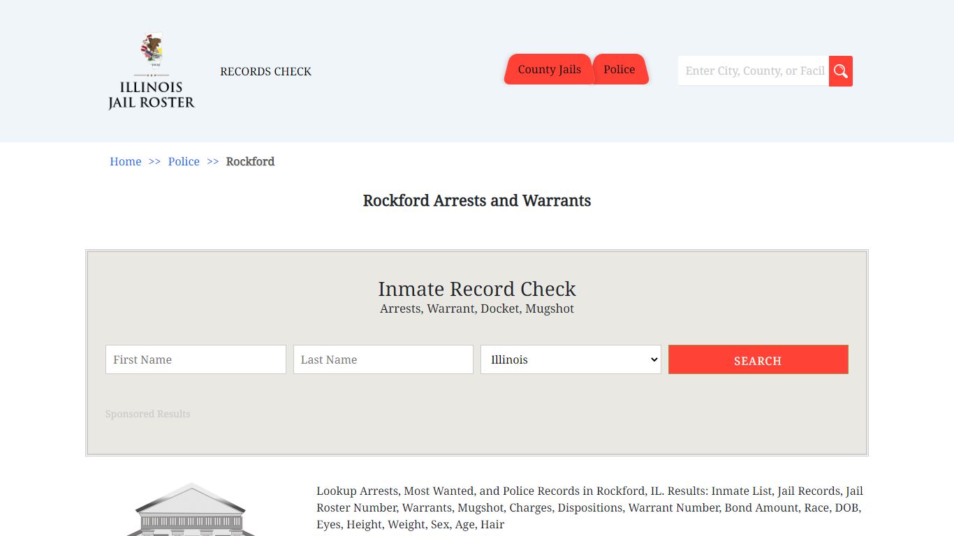 Rockford Arrests and Warrants | Jail Roster Search